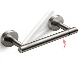 Bathroom Wall-Mount Toilet Paper Holder Flexible Pivot TP Holder in Brushed Nickel