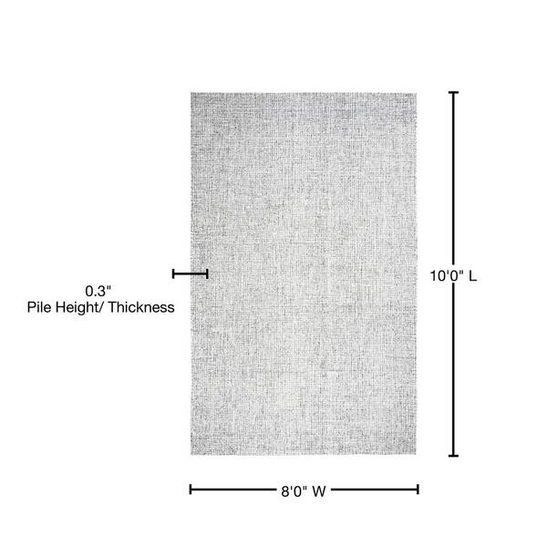 Unbranded - London Collection Gray/Ivory 8 ft. x 10 ft. Hand-Tufted Solid Area Rug
