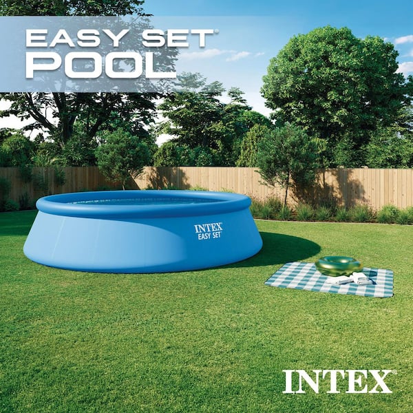 Intex Easy Set 18 ft. Round 48 in. Deep Inflatable Pool Set