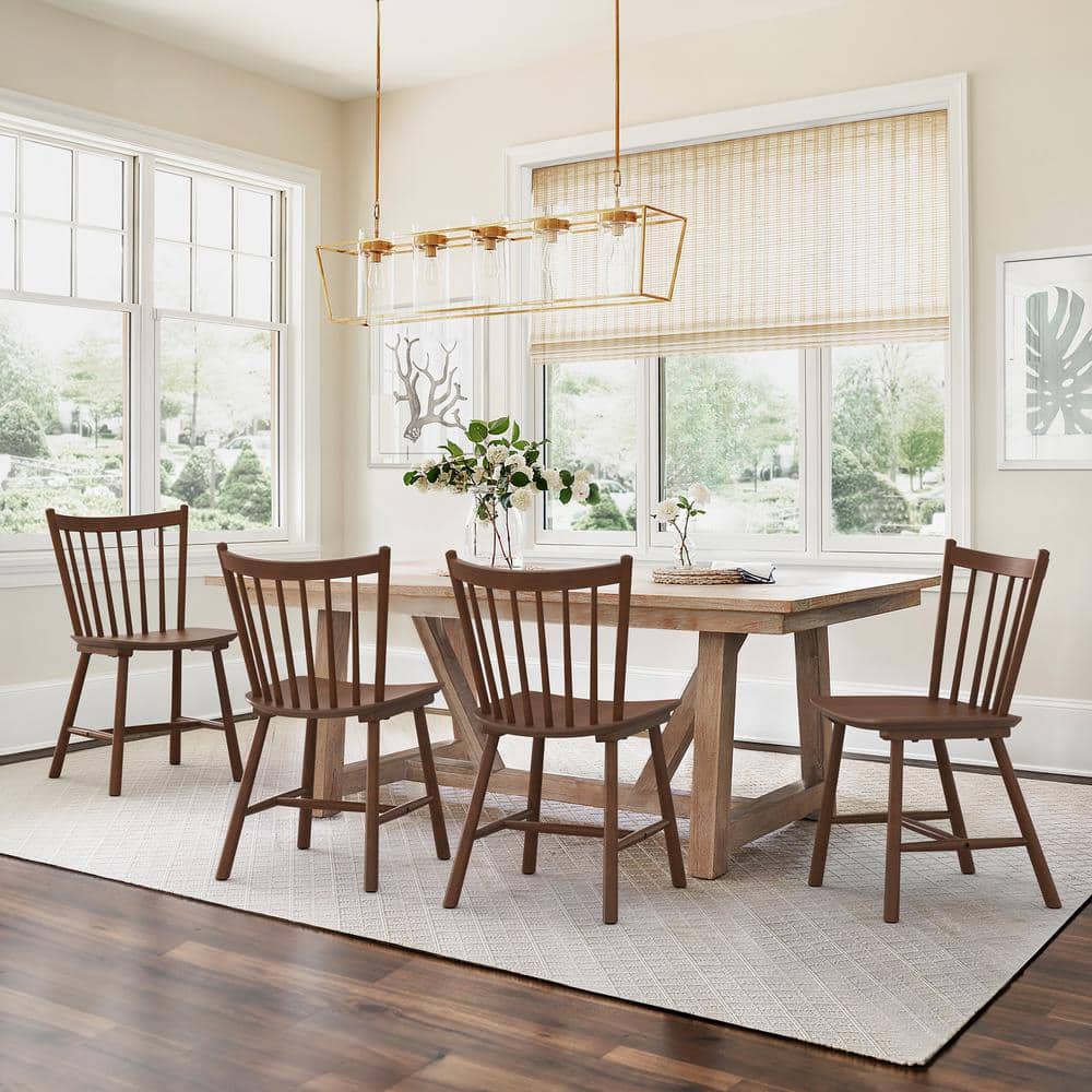 Corlekala Winston Brown Classic Windsor Dining Chair Solid Wood