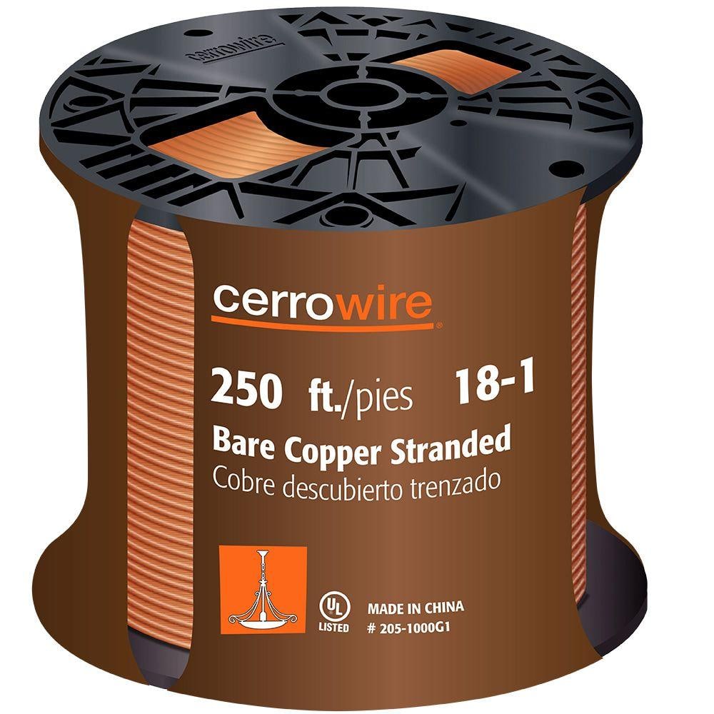 Bare Copper Wire 22 Ga 1/2 Lb - 250 Ft. Spool (Dead Soft) 