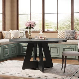 BYBLIGHT Roesler Farmhouse Burlywood Wood 47 in. 4 Legs BYBLIGHT Roesler Farmhouse Burlywood Wood 47 in. 4 Legs