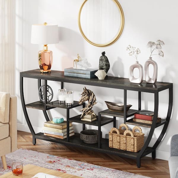 Three shelf console table hotsell