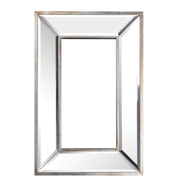 A & B Home 18 in. x 12 in. Classic Rectangle Framed Mirrored Wall Art