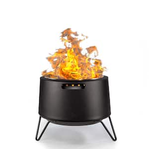 20 in. Smokeless Wood Burning Social Fire Pit with Removable Ash Pan and Weather Resistant Cover