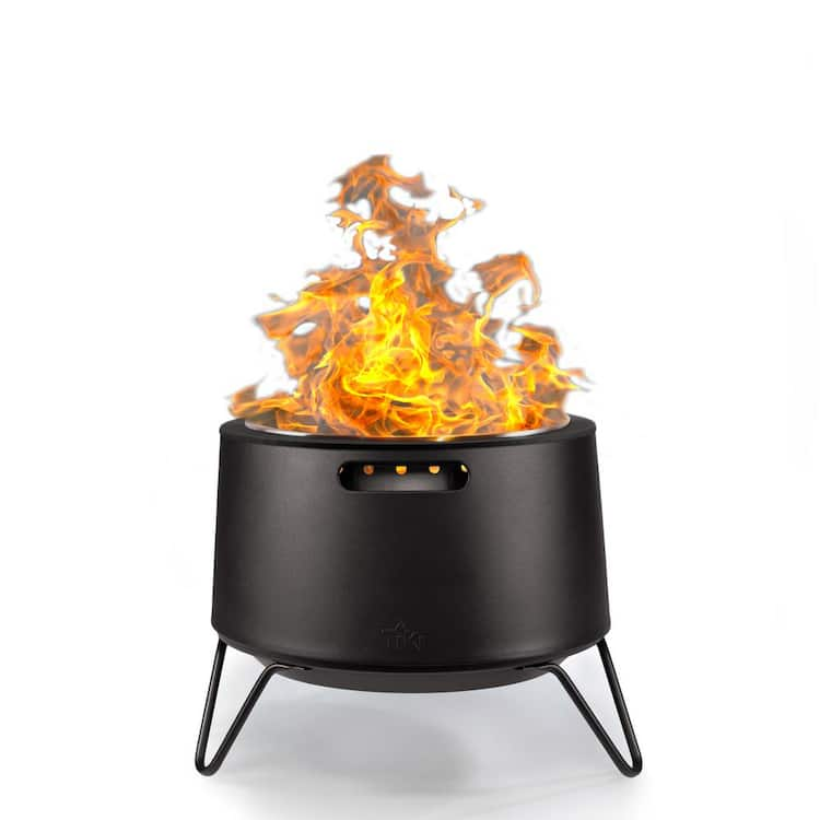 TIKI 20 in. Smokeless Wood Burning Social Fire Pit with Removable Ash Pan and Weather Resistant Cover