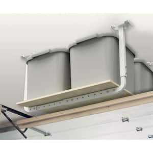 White Adjustable Metal Overhead Garage Storage Rack (33 in W x 34 in D)