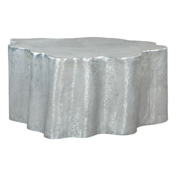 37.00 in. Silver Specialty Metal Coffee Table