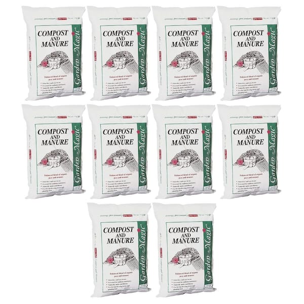 Unbranded Lawn Garden Compost and Manure Blend, 40 Pound Bag (10-Pack)