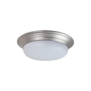 Classic 14 in. Brushed Nickel Flush Mount