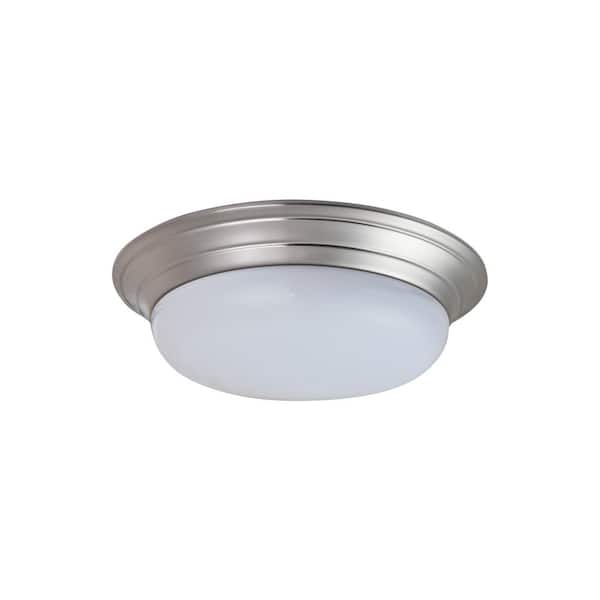 AMAX LIGHTING Classic 14 in. Brushed Nickel Flush Mount