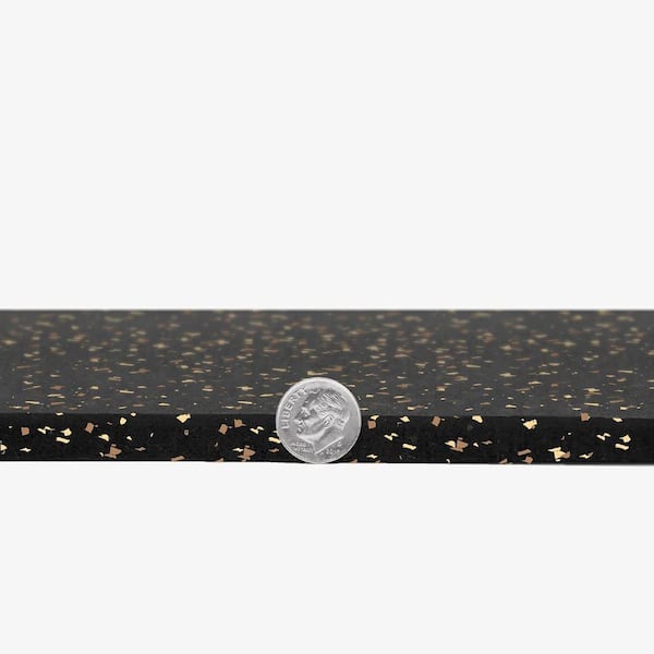 Red Recycled Rubber 4 ft. W x 6 ft. L x 3/8 in. T Gym E xercise Recycled Rubber Mat (24 sq. ft.)