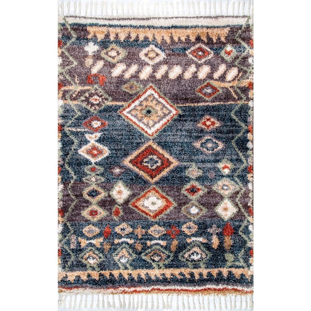 Southwestern Rosemarie Moroccan Tassel Shag Blue 10 ft. x 14 ft. Area Rug price history on PriceWatchPro