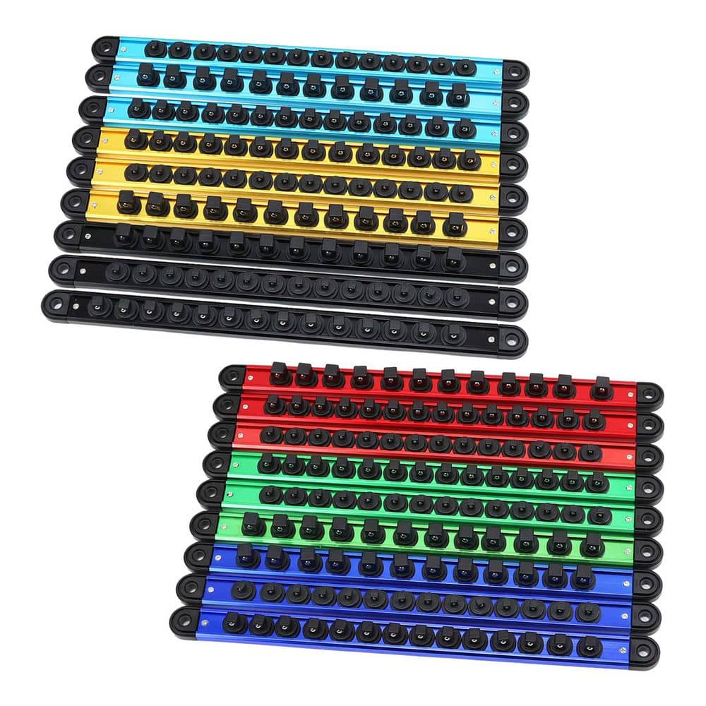 Aluminum ABS Black Magnetic Socket Holder Organizer Set Heavy Duty ...