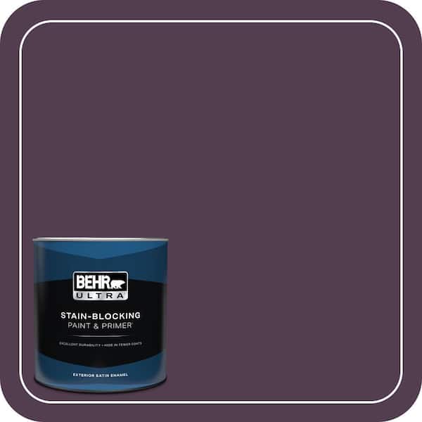 BEHR ULTRA 1 qt. #PPU17-02 Oriental Eggplant Satin Enamel Exterior Paint & Primer