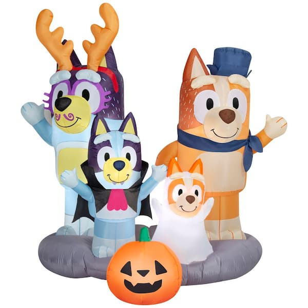 5.5 ft Halloween Inflatable Bluey and Family Halloween Inflatable