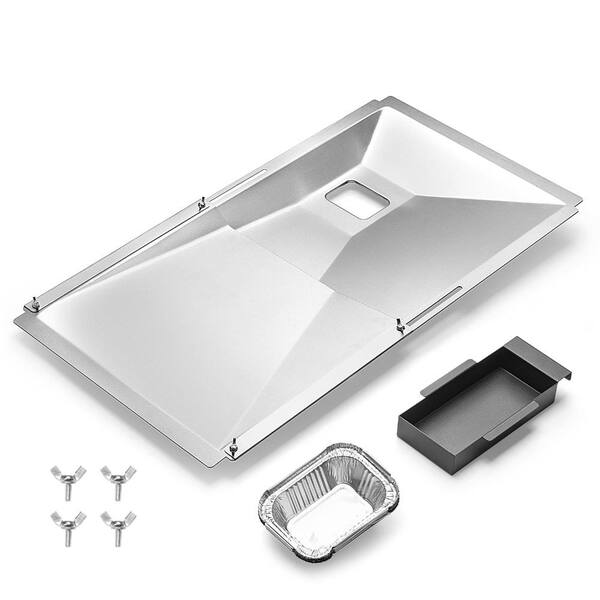 Grill Drip Pan and Grease Tray, with Stove-top Use and Grease Control Tray, for Gas Stoves and Broiling