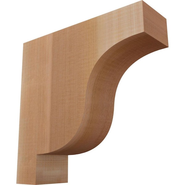 Ekena Millwork 3-1/2 in. x 12 in. x 12 in. Western Red Cedar Newport Smooth Corbel