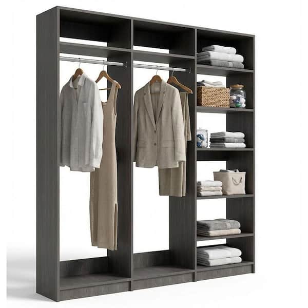 MODULAR CLOSETS Alto Laundry Room 63 in. W Grey 2 Tall Hang and