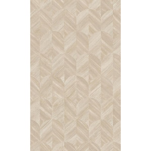 Beige Art Deco Geometric Shelf Liner Non- Woven Non-Pasted Wallpaper (57Sq.ft) Double Roll