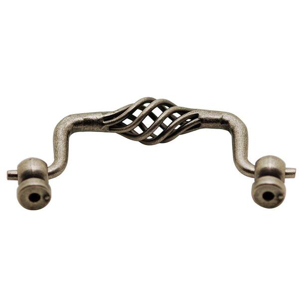 Richelieu Hardware 3-3/4 in. (96 mm) Center-to-Center Natural Iron Traditional Drawer Pull