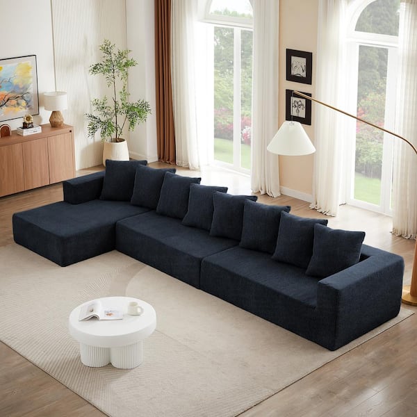 Boyel Living 159.2 in. Wide Straight Arm Chenille L-Shaped