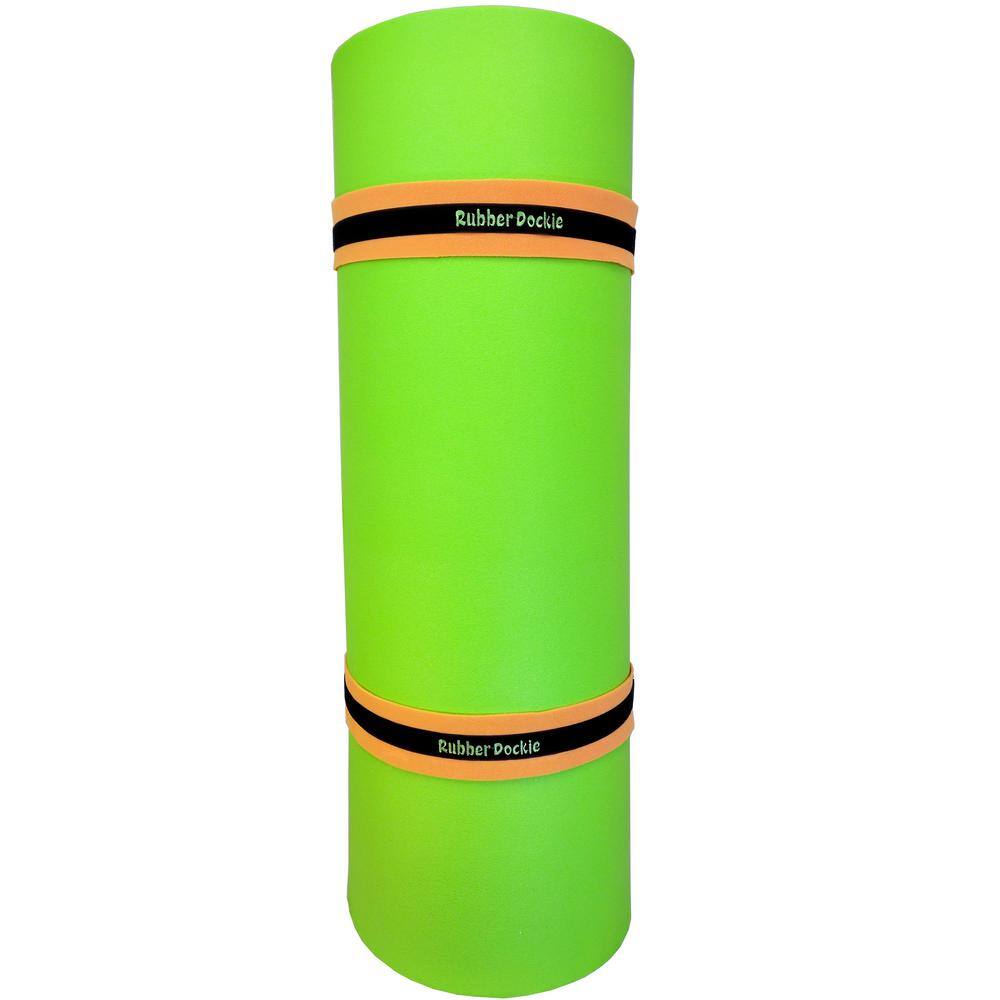 Green and Orange 18x6 ft Foam Floating Water Mat