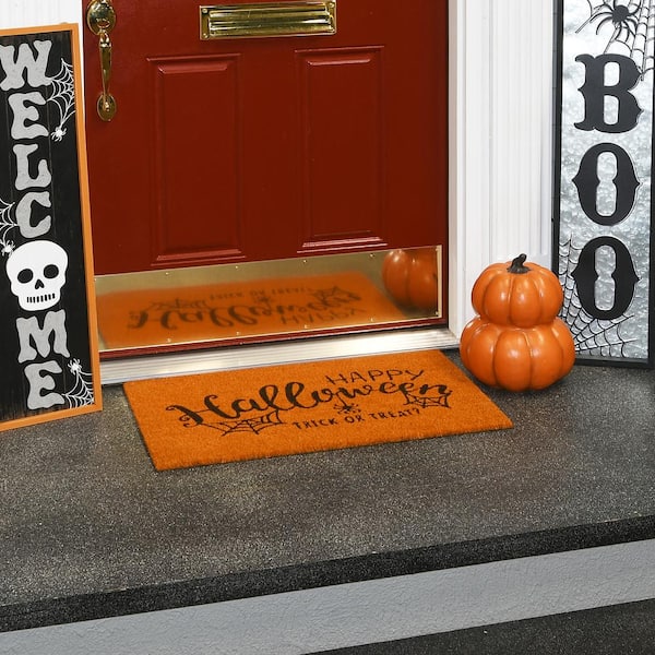 Happy Halloween Door Mat Coco Coir 18" x 30" NEW 