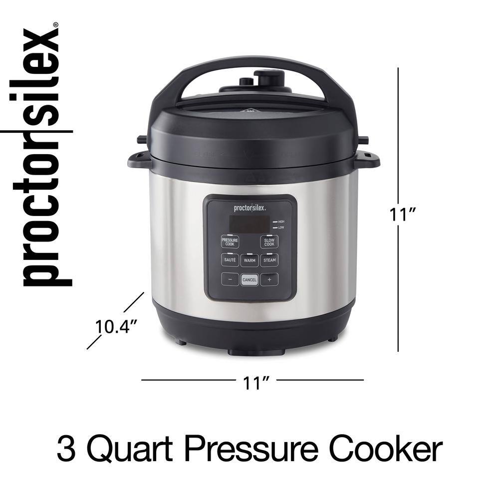 Stainless Steel 3 Quart Multi-Function Pressure Cooker