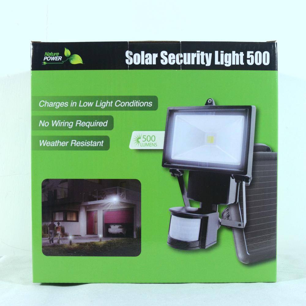 Black Solar Powered LED Motion Sensor Floodlight