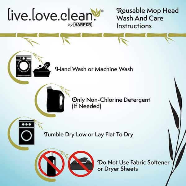 Live.Love.Clean. Bamboo 2-in-1 Wet/Dry Mop