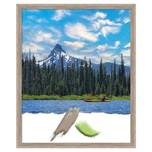 18 in. x 22 in. Hardwood Wedge Whitewash Wood Picture Frame Opening Size