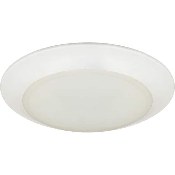 EnviroLite 8 in. 2700K White Housing Required Integrated LED Recessed Surface Mounted Disk Light Trim