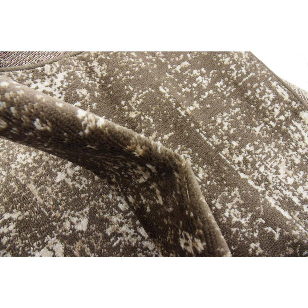 Sofia Brown and Ivory Low Pile Runner Rug