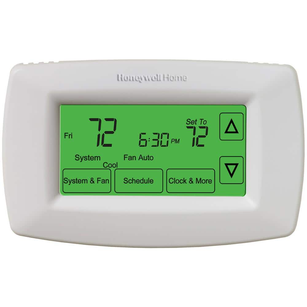 Large White Digital Touchscreen Programmable Thermostat