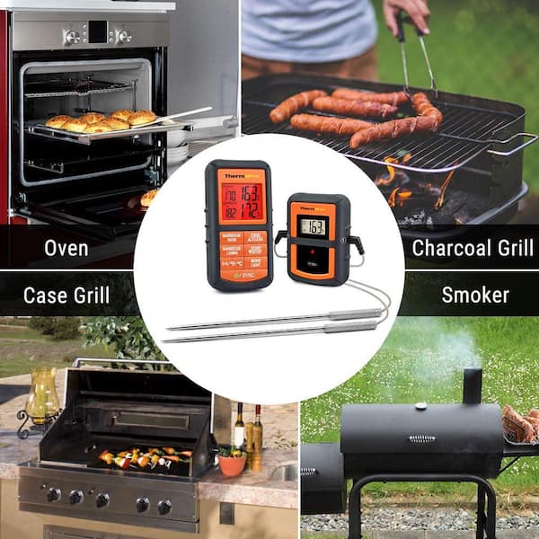 Pro Remote Thermometer LCD Digital BBQ Grill Meat Kitchen Oven Food Cooking