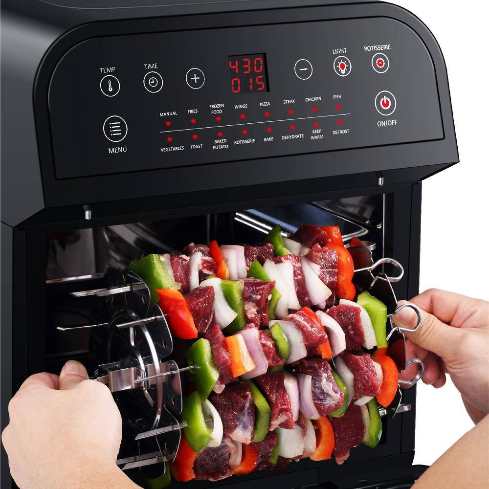 Black Rotisserie Oven and Air Fryer 12.7Qt - rated 4.2675 stars from 243 reviews