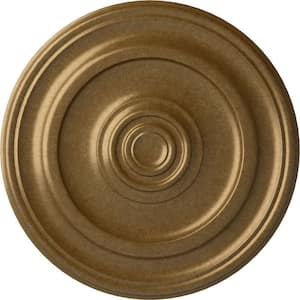 1-3/4 in. x 23-5/8 in. x 23-5/8 in. Polyurethane Kepler Traditional Ceiling Moulding, Pale Gold