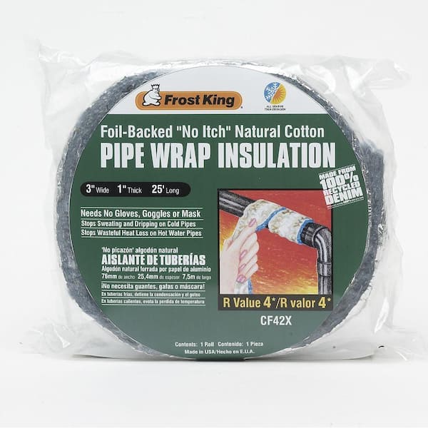 Frost King 3 in. x 25 ft. Foil Backed Fiberglass Pipe Wrap Insulation  SP42X/16 - The Home Depot
