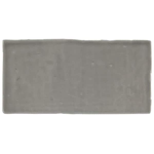 Merola Tile Chester Grey 3 in. x 6 in. Ceramic Wall Take Home Tile Sample