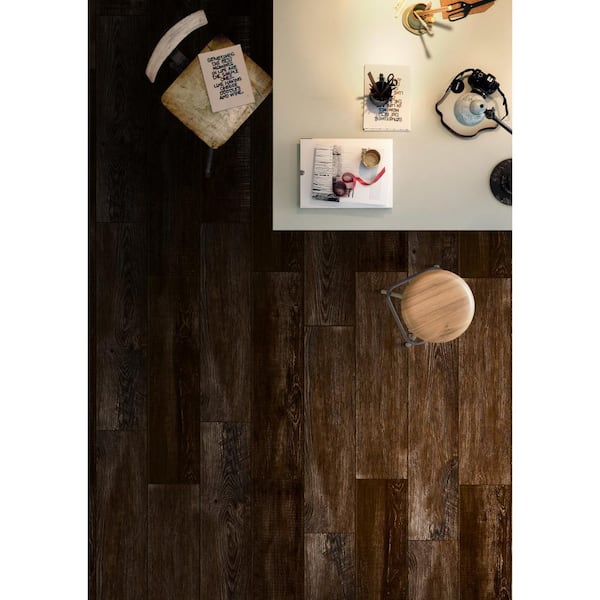 Beach Wood Tahoe 8.15 in. x 34.17 in. Matte Wood Look Porcelain Floor & Wall Tile ( 13.538 sq. ft./Case)