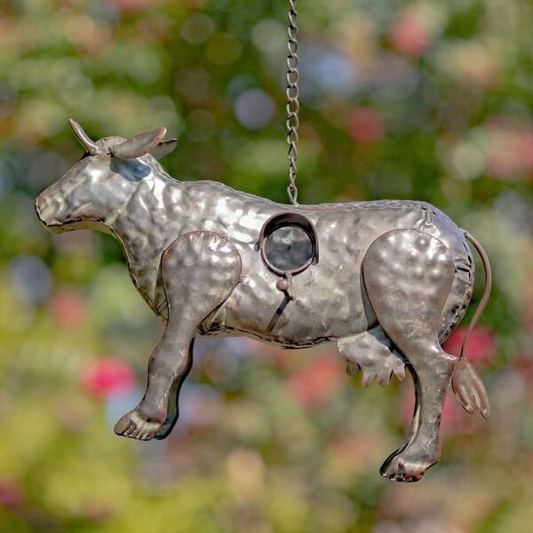 Zaer Ltd. International Gray Galvanized Hanging Animal Cow
