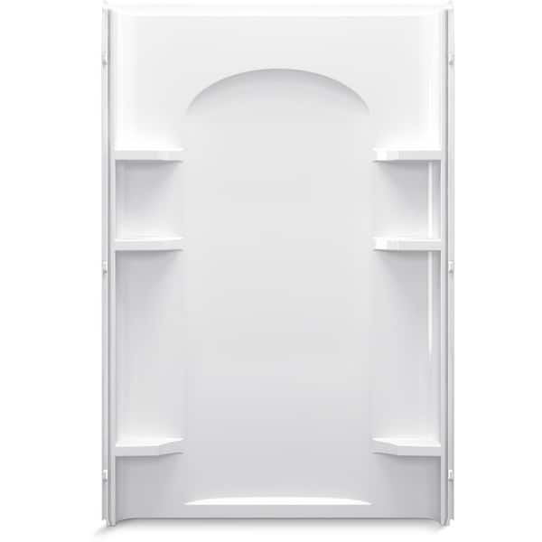 STERLING Ensemble 48 in. x 72-1/2 in. 1-piece Direct-to-Stud Shower Back Wall in White