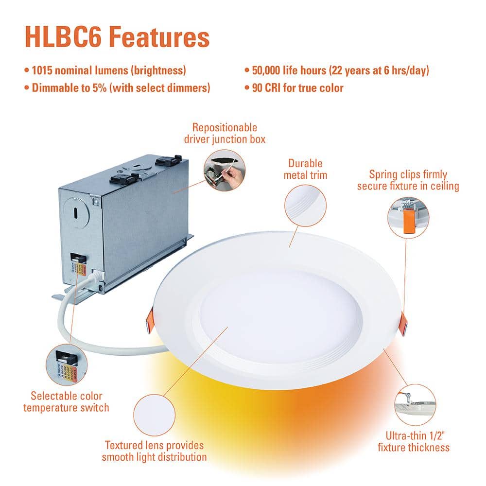 White Aluminum Ultra-Slim Regressed LED Downlight with Dim to Warm