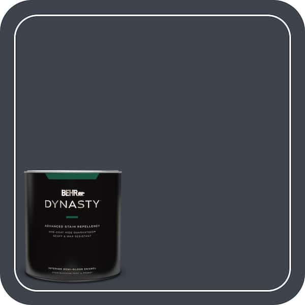 BEHR DYNASTY 1 qt. #ECC-23-3 Blackbird Semi-Gloss Enamel Interior Stain-Blocking Paint & Primer