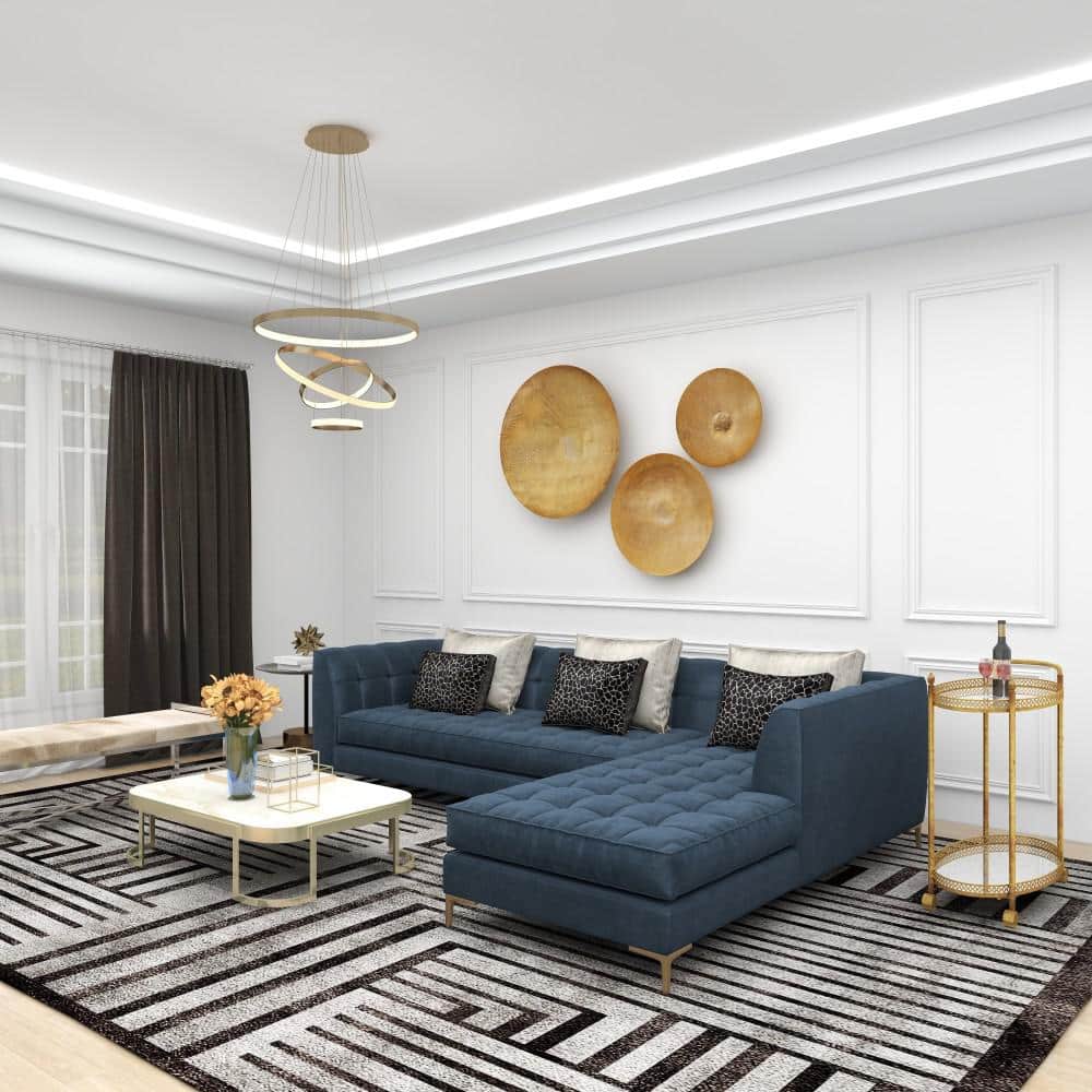 Gold Large Metallic Round Disk Wall Decor Set