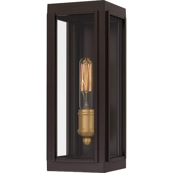 Quoizel Avon 14 in. Western Bronze Hardwired Outdoor Wall Lantern Sconce