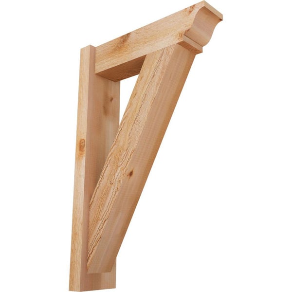 Ekena Millwork 6 in. x 32 in. x 20 in. Western Red Cedar Traditional Rough Sawn Outlooker