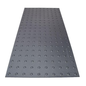 PowerBond 48 in. x 2 ft. Dark Gray ADA Warning Detectable Tile (Peel and Stick)