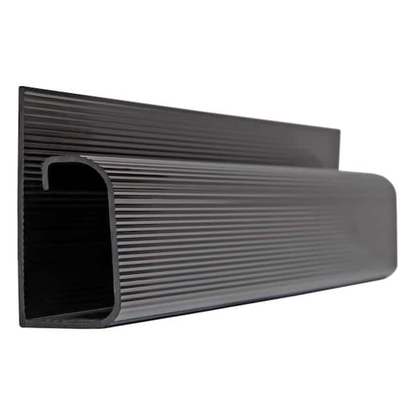 16 in. J Channel Desk Cable Organizer in Black (10-Pack)